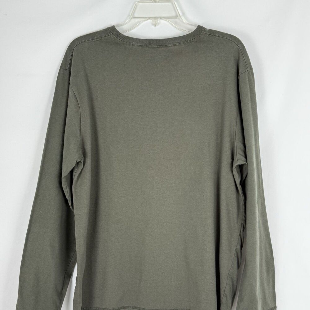 Woolrich Cotton Sweater  Mens Size M Long Sleeve Green V Neck - Picture 4 of 11